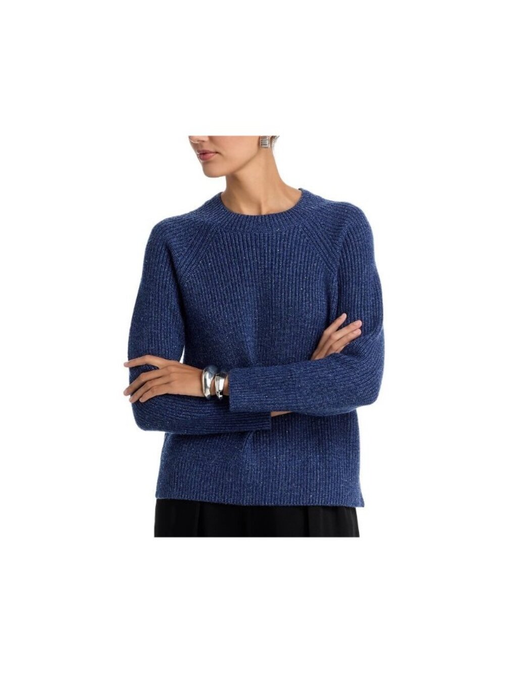 KOBI HALPERIN Spinks raglan long sleeve women's sweater -Metallic blue - XXL